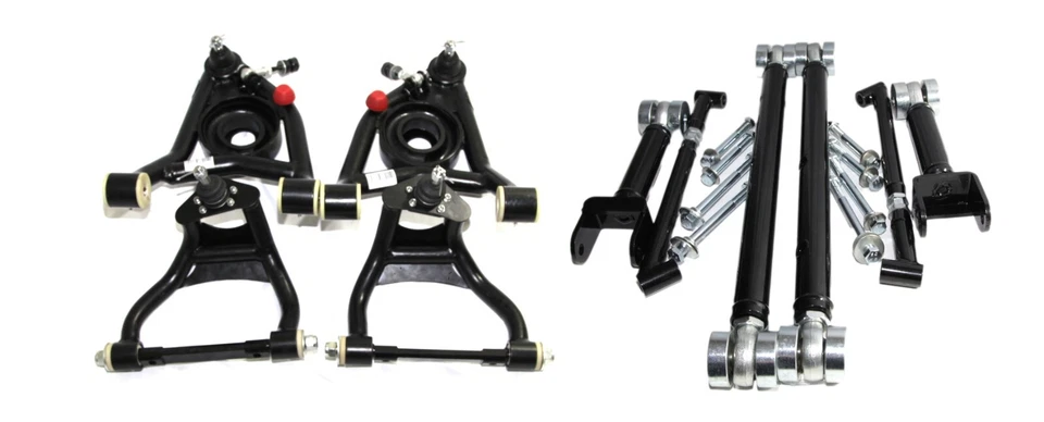 Juego de brazos de control superior e inferior F&R para carrocería 68-72 Chevy Chevelle Monte Carlo GTO A Foto 2 de 4