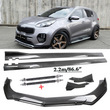 For Kia Sportage Carbon Fiber Front Bumper Lip Chin Spoiler Body Kit Side Skirt