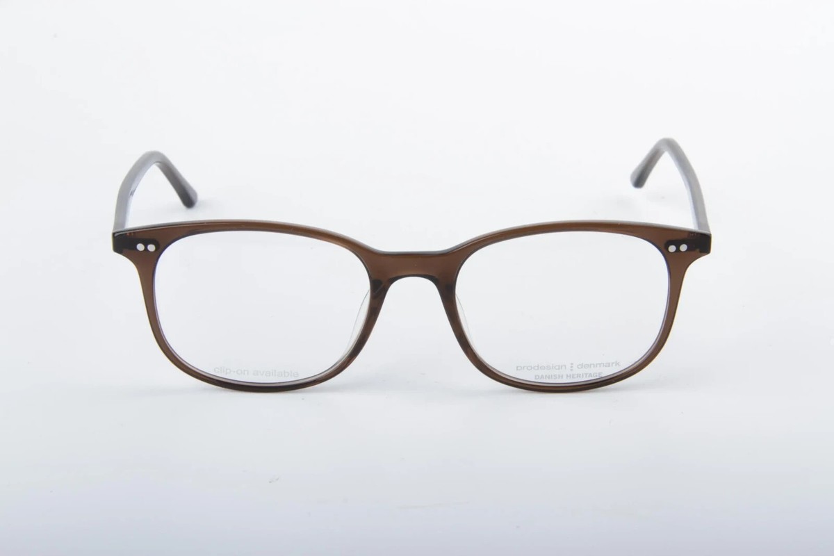 Lunettes De Vue PRODESIGN Denmark - Monture Rectangulaire Marron - Taille 54 - Homme - Neuf Avec Étiquettes - Valeur 300€