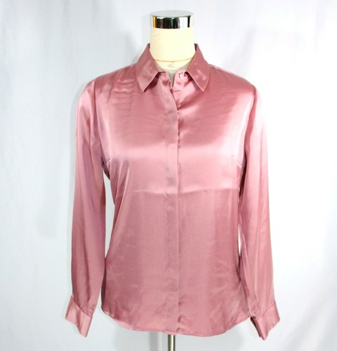 NWT Express Satin Blouse Button Down 