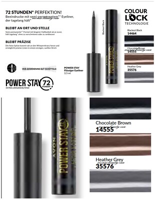 Avon POWER STAY Flüssiger Eyeliner Farbe Heather Grey Grau Smokey Eyes Top Trend
