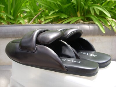 PRADA / プラダ | Soft padded nappa leather wedge sandals / 1XZ758