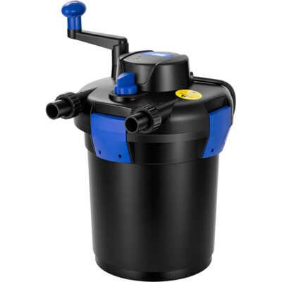 1050GPH Pressurized Biological Pond Bio Filter w/ Built-In UV Lamp for Koi Ponds