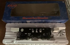 ATLAS O 3-RAIL NORFOLK & WESTERN 55 TON FISH BELLY HOPPER CAR! O SCALE 2 BAY N&W
