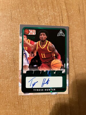 2021-22 Leaf Pro Set Power - Tyrese Hunter - Green ARC Auto #'d 44/50