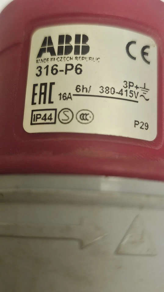 316-P6 ABB - Plug, 6h, 16A, IP44, 3P+E PACK OF 2 - Image 4 of 4