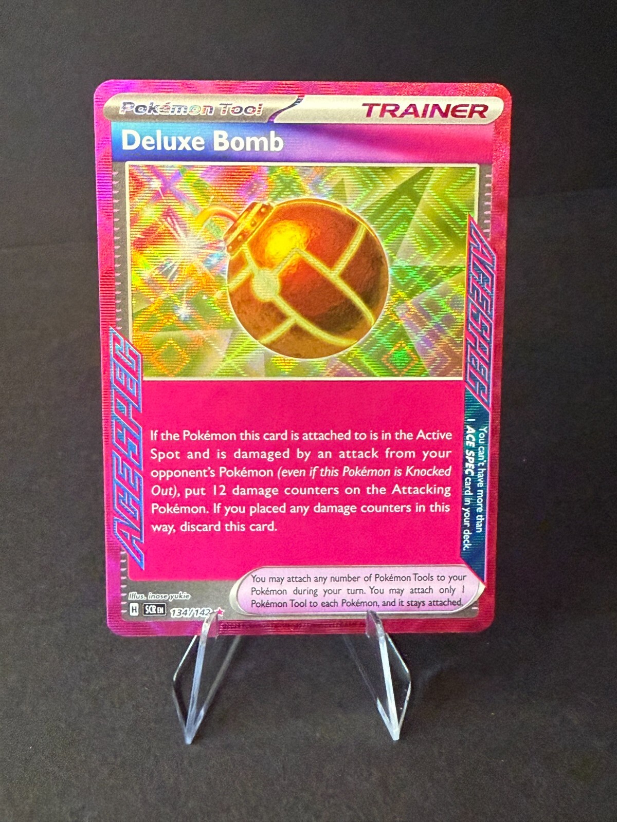 Deluxe Bomb | 134/142 | Pokemon | Stellar Crown | Holo | Ace Spec | 50% off 2nd 