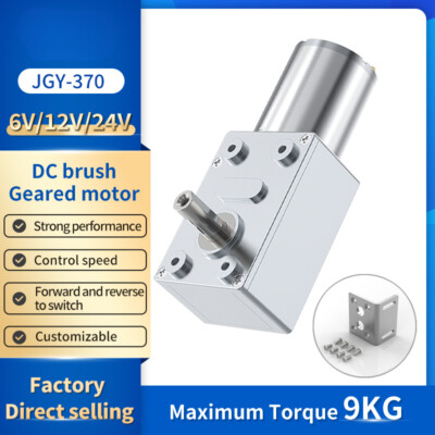 DC 6V 12V 24V High Torque Speed Reducer Metal Worm Gear Box Motors Reversible