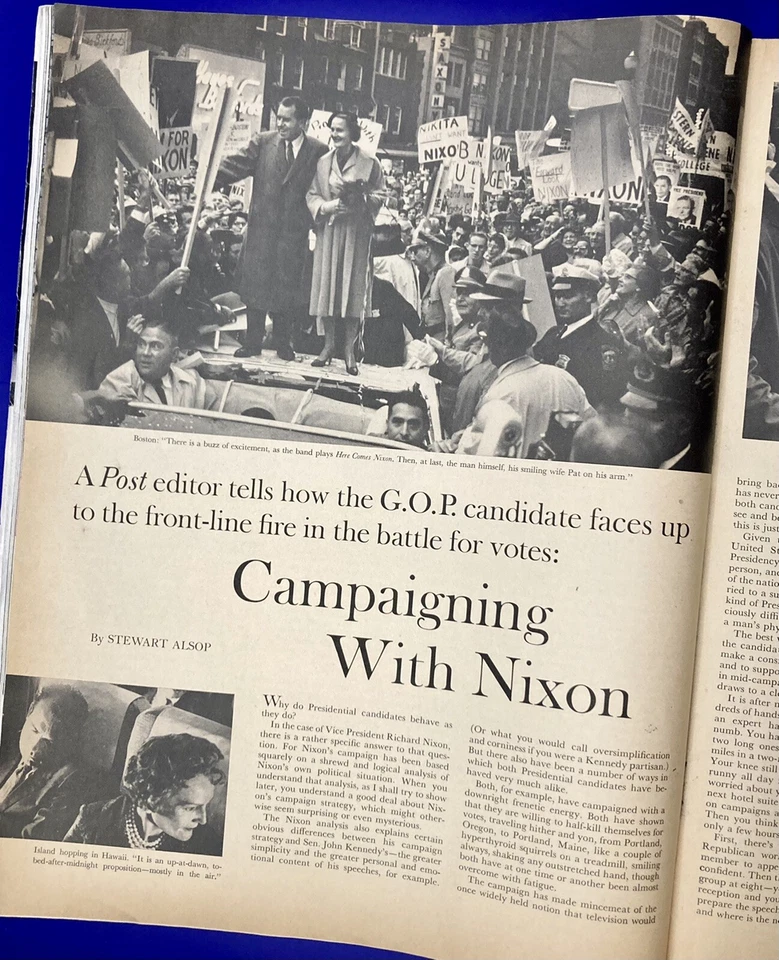 November 5, 1960 THE SATURDAY EVENING POST Norman Rockwells NIXON Cover CAMEL AD Foto 3 de 4