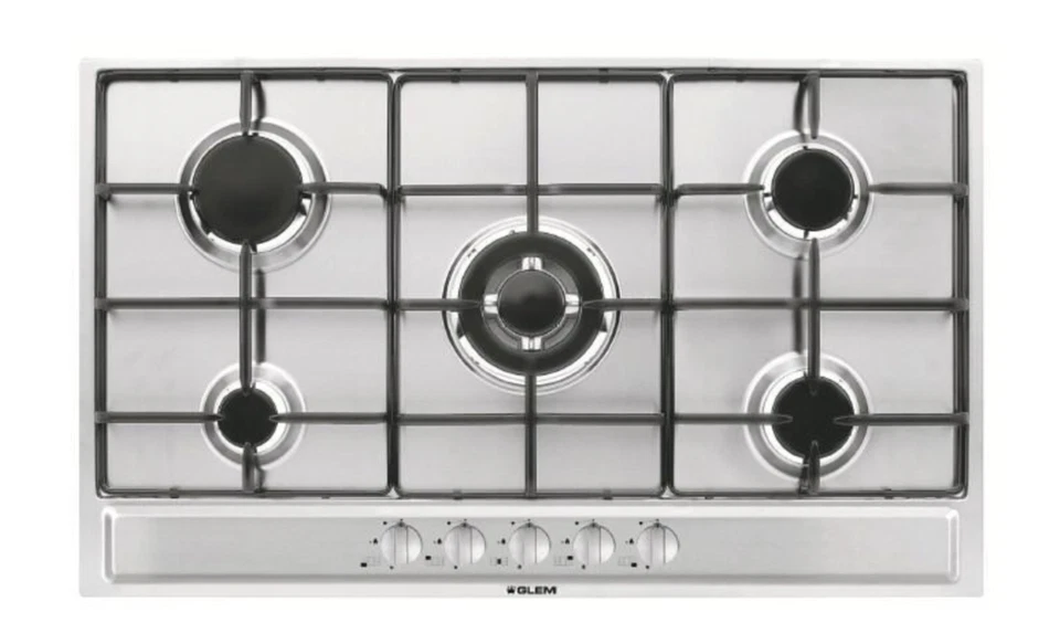 GLEM GAS P95FXV PIANO COTTURA INCASSO 90 CM 5 BRUCIATORI ACCIAIO INOX