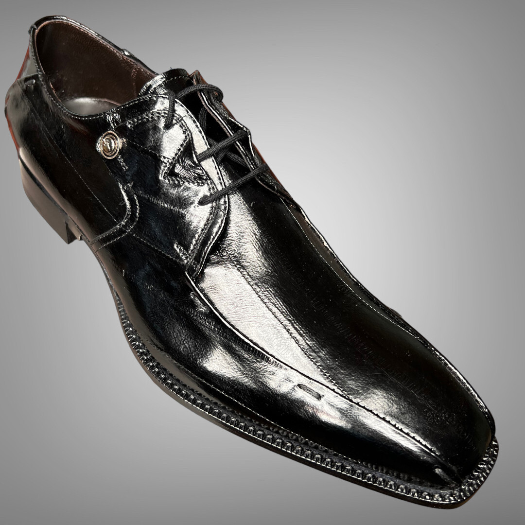 Cesare Paciotti Black Crocodile Texture Oxfords Sz 7.5 Men main image 3