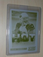 2014 Score Hot Rookies #HR44 Yellow Printing Plate Logan Thomas RC 1/1