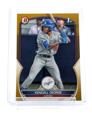 2023 Topps Bowman SP Kendall George Gold Los Angeles Dodgers 33/50