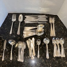 Set di 78 posate vintage Holmes ed Edwards super piatto argento intarsiato