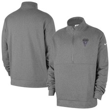 NIKE MENS WNBA GOLDEN STATE VALKYRIES REACT CLUB HALF-ZIP PULLOVER GREY MEDIUM
