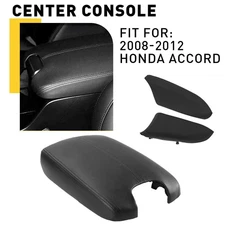 Black Center Box Console Lid Cover and Door Panel Fit for 2008-2012 Honda Accord