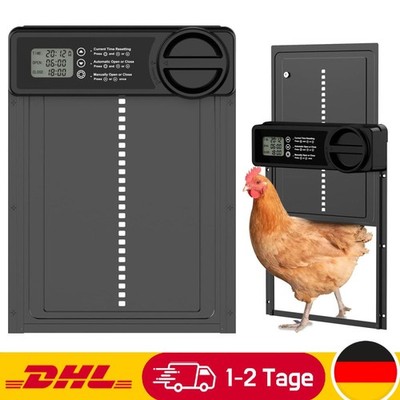 Große Automatische Hühnerklappe Hühnertür mit Timer Elektrische Hühnerklappe