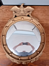 Antique American Federal Eagle Large Gold Gilt Wooden Mirror 1930s