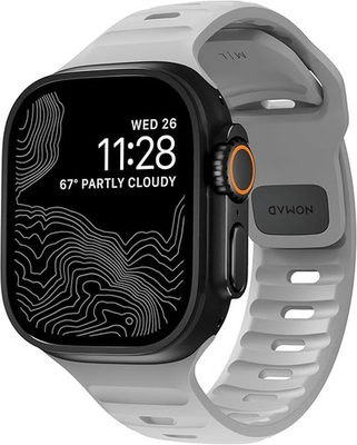 #ad NEW Nomad Sport Band Lunar Gray 45 44 42mm for Apple Watch Just band $52.00