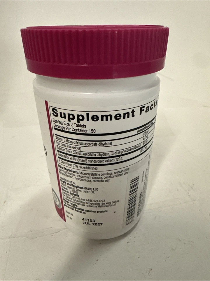 Виноградные семена Swisse поддерживают образование коллагена 300 карат BB07/2027 - Изображение 2 из 4