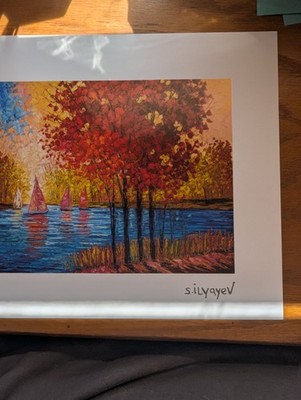 Slava Ilyayev Our River of Love Lithograph Art 11.5x9.5