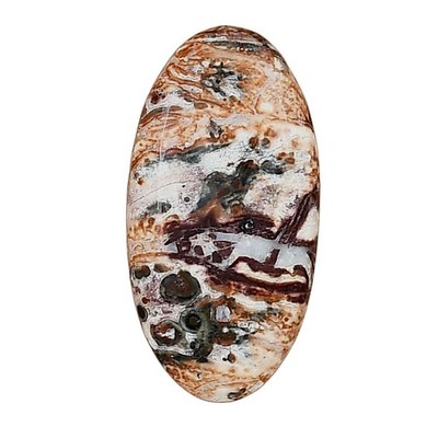 Natural Leopard Skin Jasper 26.55x13.5x4 mm Oval Polished Gemstone LS02033-30
