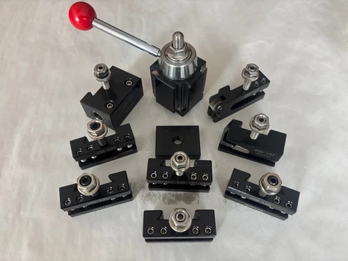 10pc WEDGE TYPE AXA QUICK CHANGE TOOLPOST SET, FOR 9" AND 10" SWING LATHES