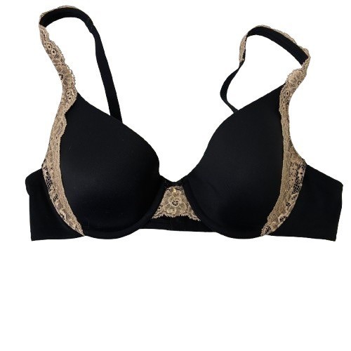 Soma Embraceable Demi Lace Trim Bra Size 36B Lightly Lined Underwire
