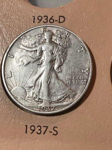 1937-S Walking Liberty Half XF Hard Date! See My  Listings for Your Collection!
