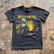 Vintage Style 80s Megadeth Band Unisex Black Cotton T-Shirt