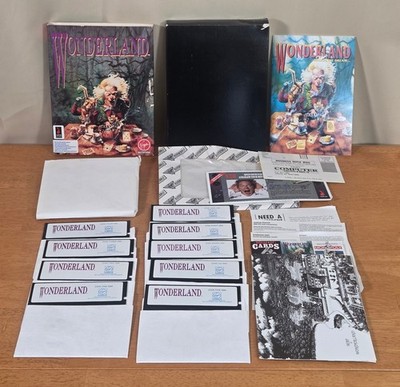 Wonderland Virgin Games IBM Tandy PC Big Box Game 5.25'' Complete Map CIB Alice