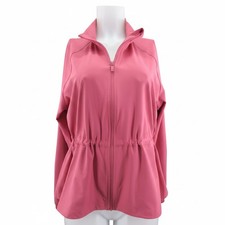 All in Motion Women's Peplum Full Zip Jacket Size M Berry Pink UPF 50 NWT 5631