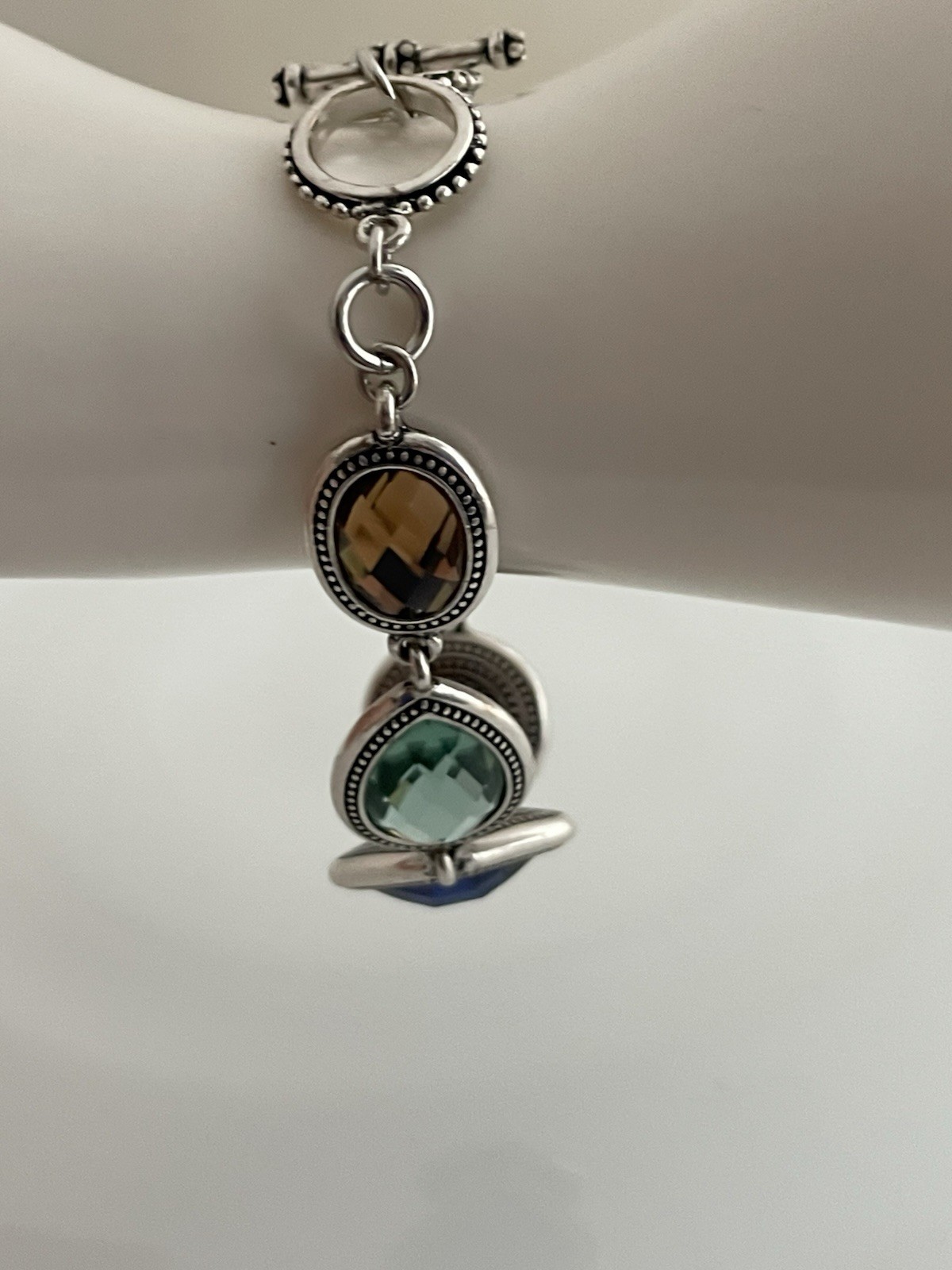 Multicolor Bezel-set Multi Colored Gemstones & Si… - image 8