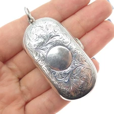 Bert Gordon 925 Sterling Antique 1911 Birmingham Engraved Coin Case Holder #26