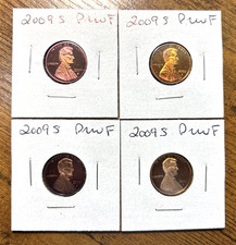 2009 S Lincoln Cent Penny Proof 4 Coin Bicentennial Set Lot LP1 LP2 LP3 LP4 #B