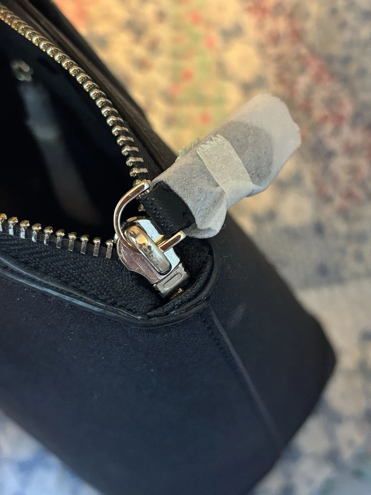 Borsa Kate Spade tessuto glitter K4626 nera nuova con etichette sacchetto antipolvere