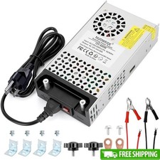 AC to DC Converter 110V Input 12V Output 50A Power Supply W/ Cooling Fan New