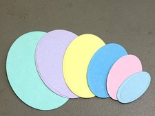 EASTER SPRING 6 Pastel Cardstock Eggs Die cuts for Cards Scrapbook Various Sizes