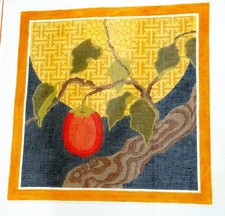 Hand Painted Needlepoint Canvas "Persimmons" by Lee