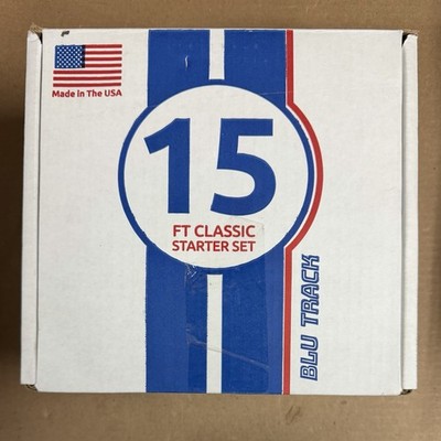 Blu Track Classic 15 Ft Starter Set Flexible 2-Lane Race Track Hot Wheels Compat