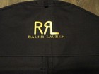RRL RALPH LAUREN 39" X 24 Zipper Garment Bag Black w/ Gold Letters, NEW UNUSED — photo 1