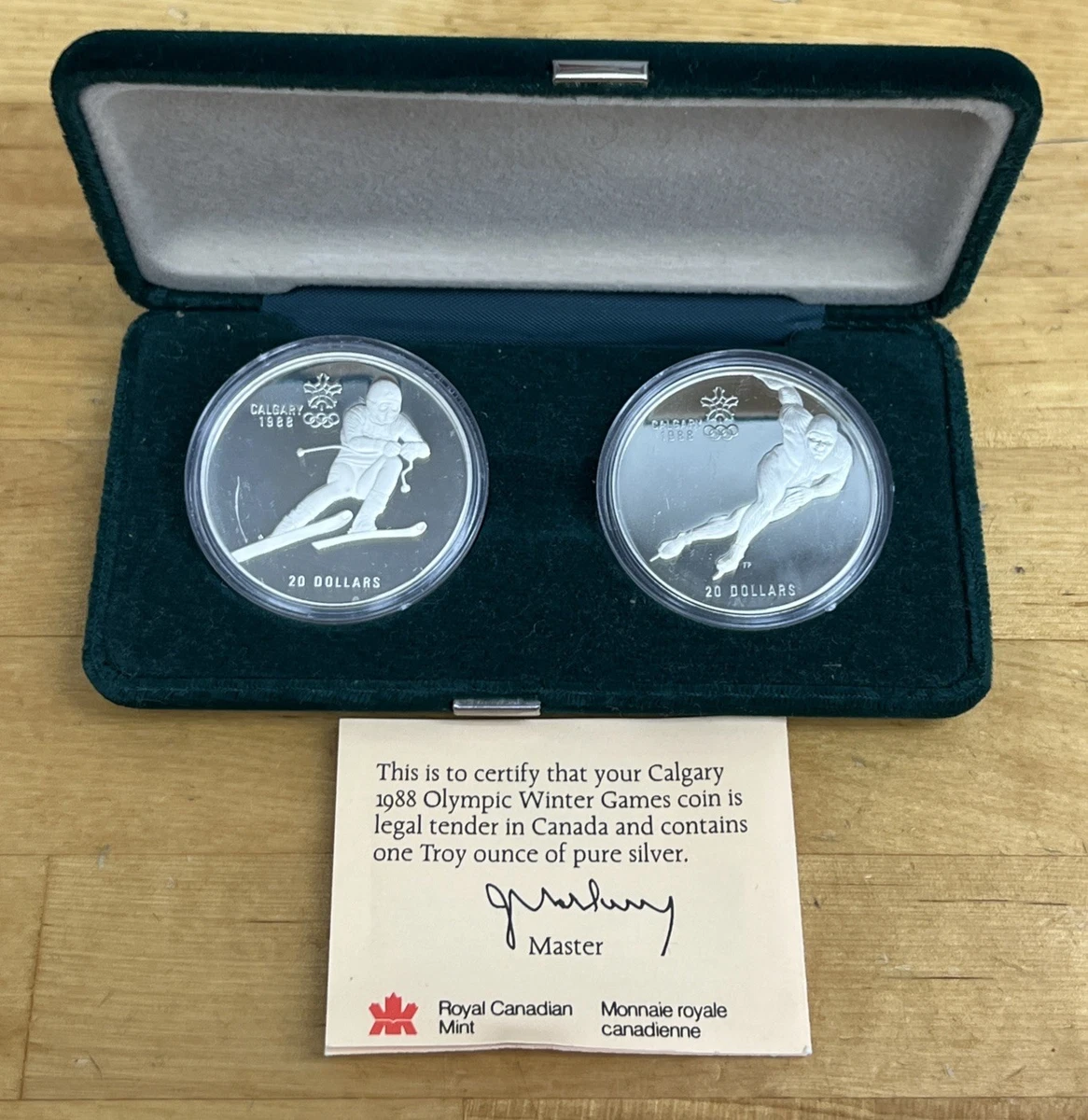1988 Olympic Coins Indiana Canadian Commemorative Coins for sale