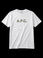 VGC A.P.C. Men's White Liberty Fabric Logo T-Shirt XXL (RRP £120)