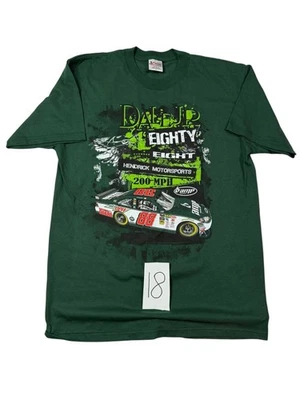 Chase Authentics T Shirt Mens L Green Dale Earnhardt Jr. NASCAR Y2K - Image 1 of 4