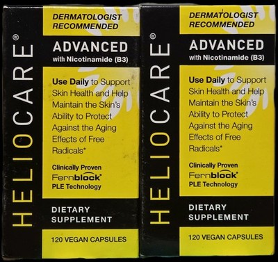 2 HELIOCARE Advanced Nicotinamide B3 Healthy Skin Vegan Capsules 120 Count 01/27