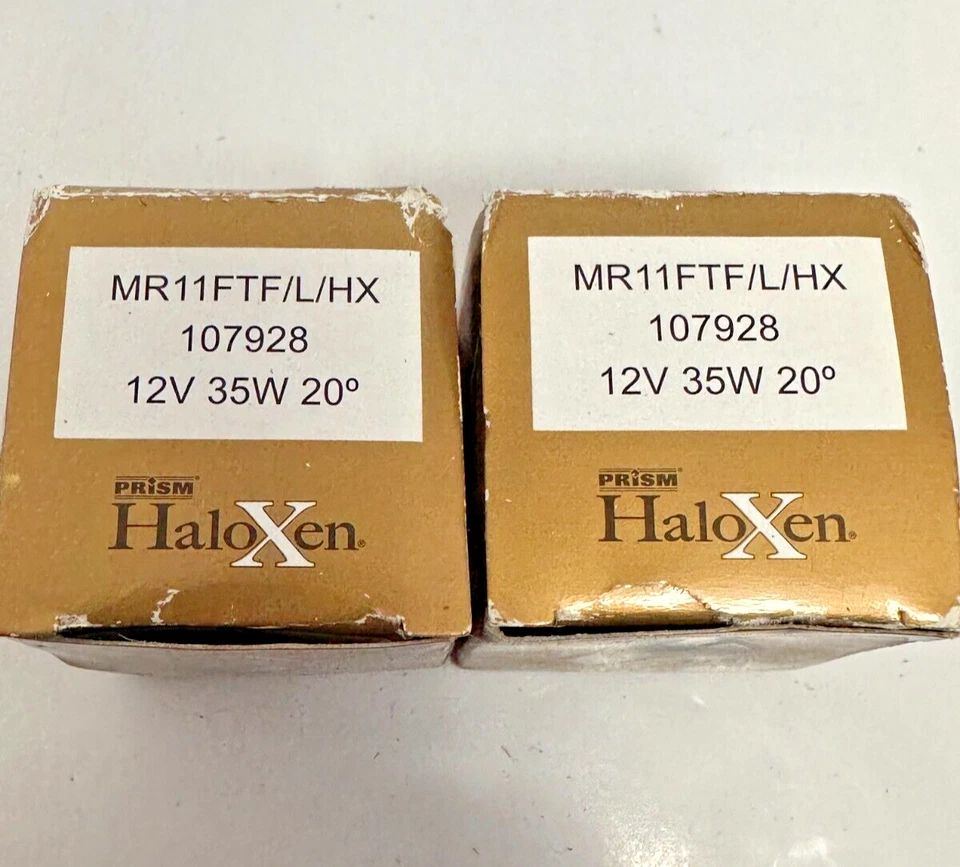 2pc Halco Haloxen MR11 MR11FTF/L/HX 12V 35W 20º Aluminized Reflector Prism - Image 3 of 3