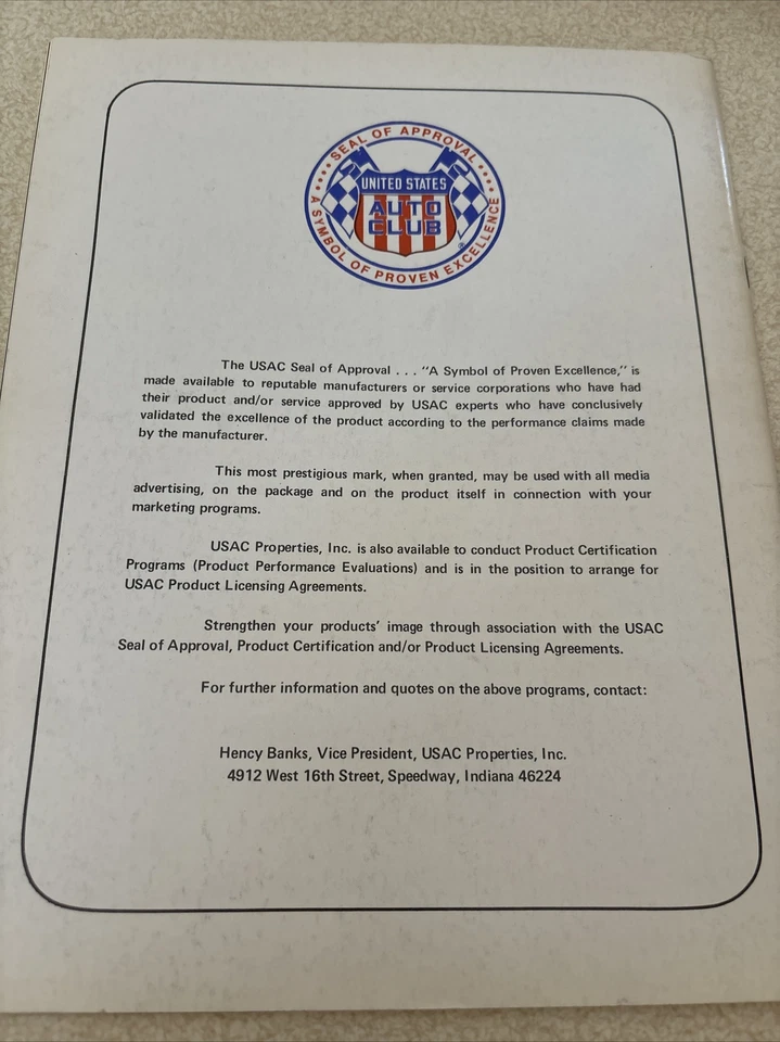 1973 USAC Magazine Great Condition - Image 3 of 3