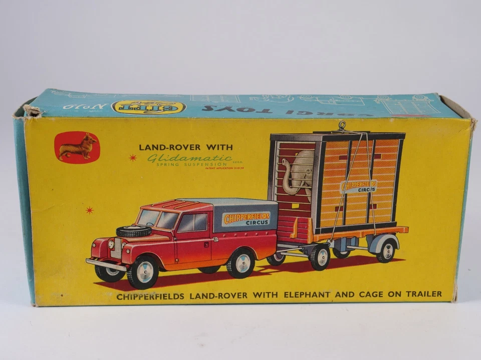 Set Regalo Corgi N° 19 Circo Chipperfields Land Rover Rimorchio Elefante 1/43 - Immagine 3 di 4