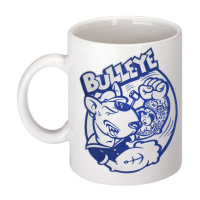 Tasse Kaffeetasse Becher Bull Terrier Bulli Bullterrier Bulleye Hund Dog Popeye
