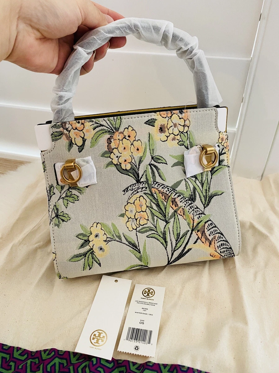 NWT Tory Burch LEE RADZIWILL PETITE DOUBLE BAG winter Sage $698